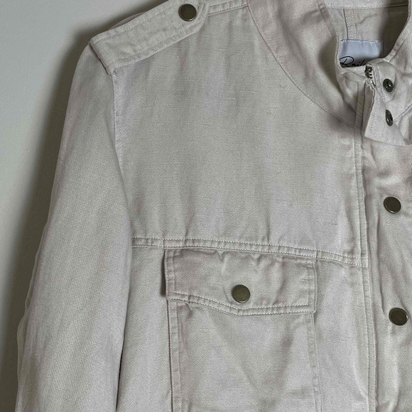 Rails Women's Beige Button Down Long Sleeve Utility Jacket Medium - Picture 4 of 11